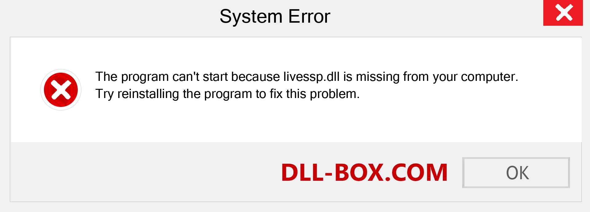  livessp.dll file is missing?. Download for Windows 7, 8, 10 - Fix  livessp dll Missing Error on Windows, photos, images